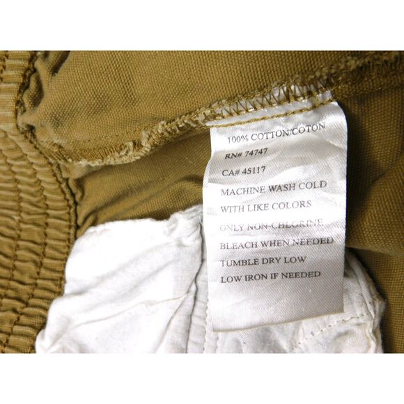 Men's Cotton Cargo Shorts Red Head Sz. 38 Tan Canvas Pockets - Picture 4 of 6